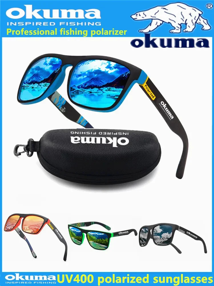 Okuma-Óculos de sol polarizados para homens e mulheres, caça ao ar livre, pesca, condução, bicicletas, caixa opcional, UV400