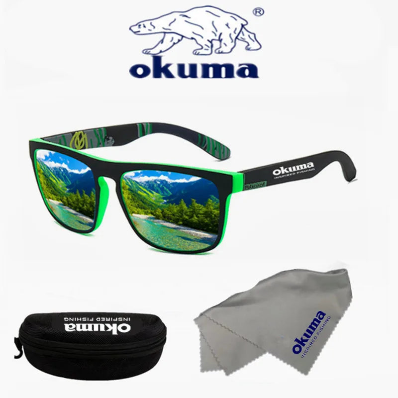 Okuma-Óculos de sol polarizados para homens e mulheres, caça ao ar livre, pesca, condução, bicicletas, caixa opcional, UV400