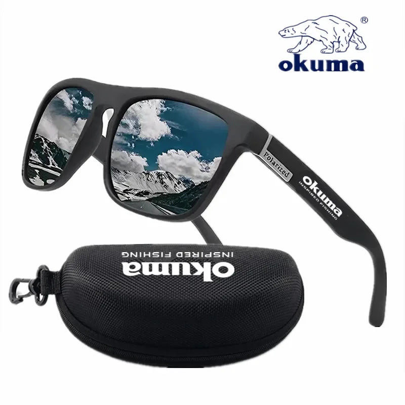 Okuma-Óculos de sol polarizados para homens e mulheres, caça ao ar livre, pesca, condução, bicicletas, caixa opcional, UV400