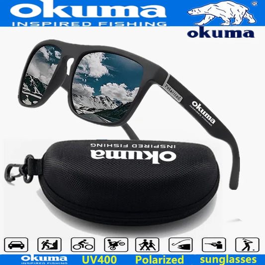 Okuma-Óculos de sol polarizados para homens e mulheres, caça ao ar livre, pesca, condução, bicicletas, caixa opcional, UV400